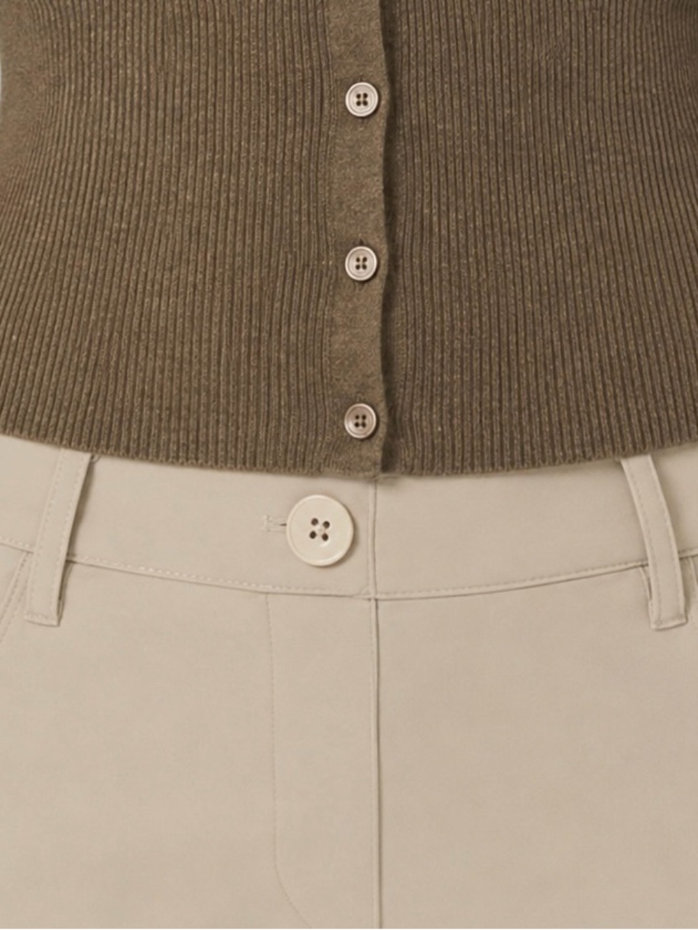 Stelle Dune Boot-Cut Dress Pants | XXS 30” Inseam | Beige Work Slacks - Picture 4 of 9